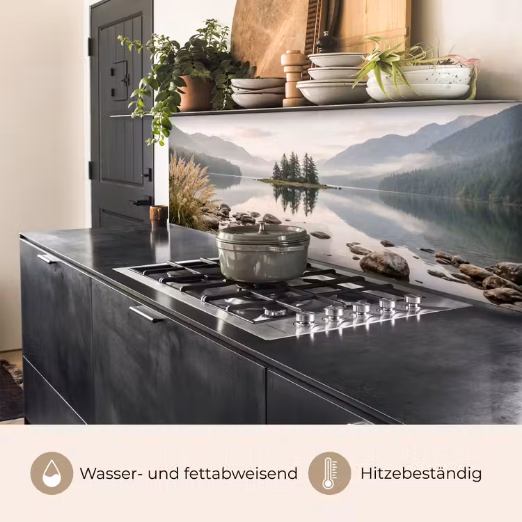 Meer - Bergen - Landschap - Groen keuken achterwand 2 middel -usp_DE