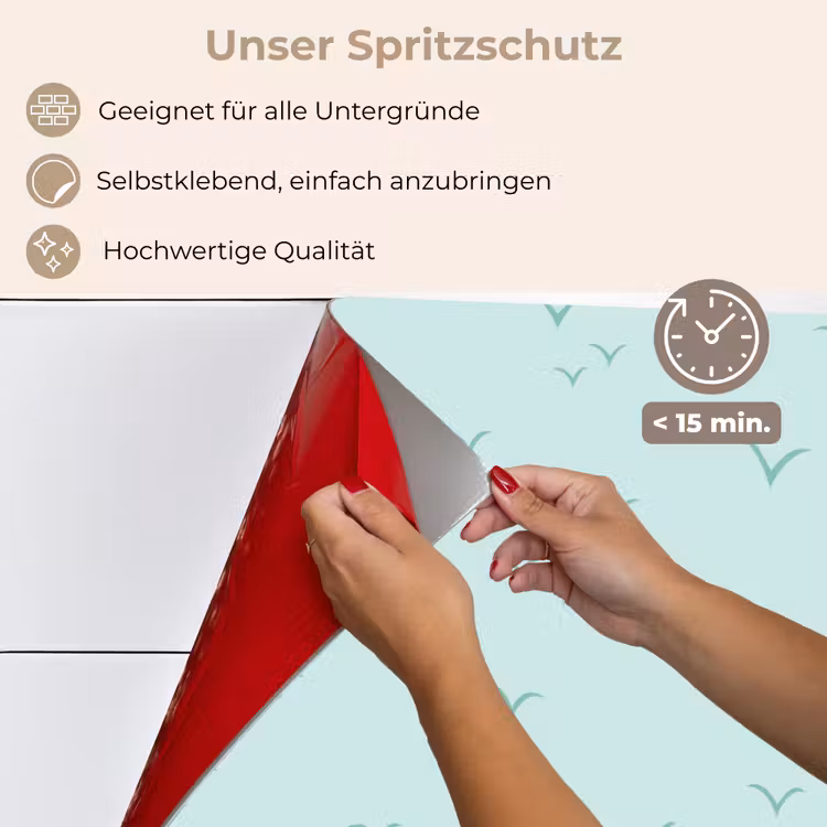 Meeuwen - Mint - Patroon keuken achterwand spatscherm klein 900 -spatscherm_DE