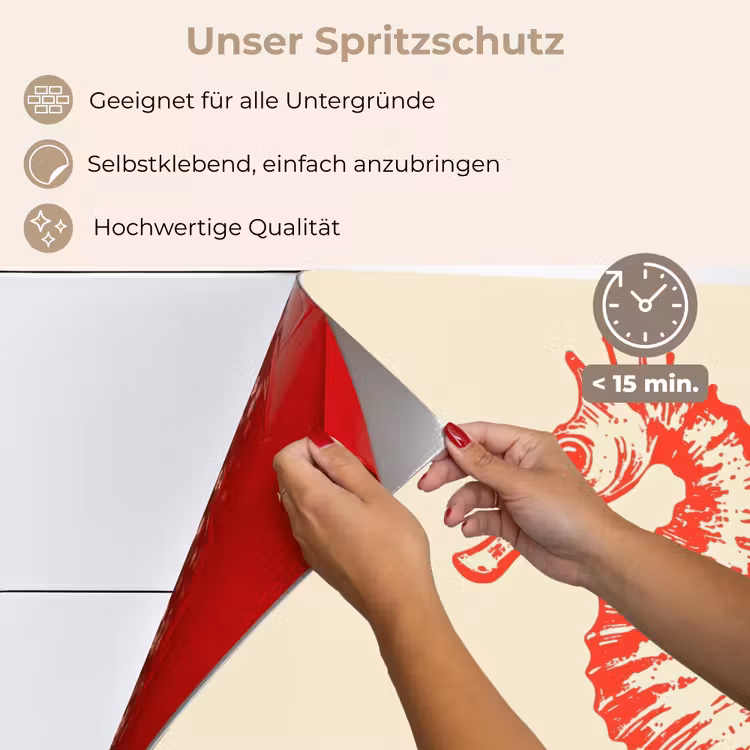 Zeepaardje - Rood - Fijne details keuken achterwand spatscherm klein -spatscherm_DE