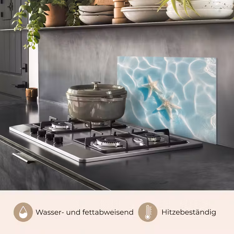 Zeesterren - Golvend water - Rustgevend keuken achterwand spatscherm klein -usp_DE