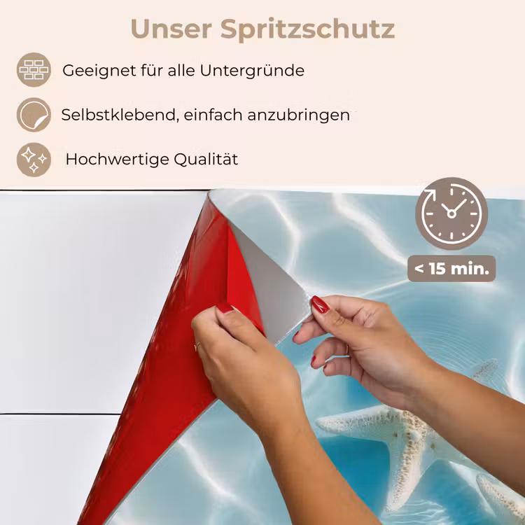 Zeesterren - Golvend water - Rustgevend keuken achterwand spatscherm klein -spatscherm_DE