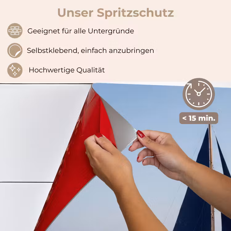Zeilboot - Zee - Blauw keuken achterwand spatscherm klein -spatscherm_DE