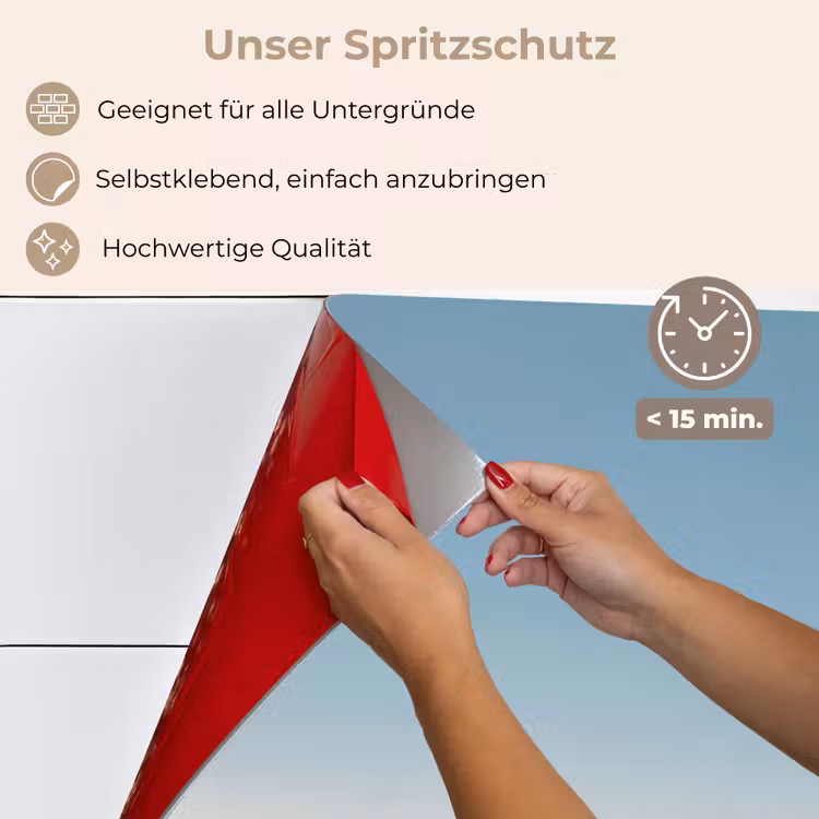 Zeilbootje - Kalme zee - Helderblauwe hemel keuken achterwand spatscherm klein -spatscherm_DE