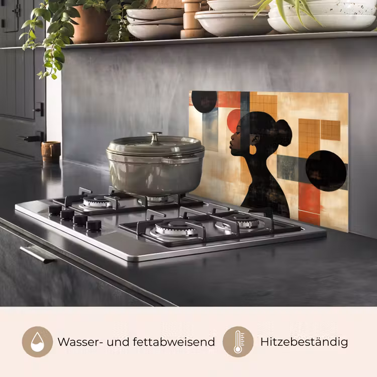 Zijaanzicht - Vrouw - Vormen keuken achterwand spatscherm klein -usp_DE