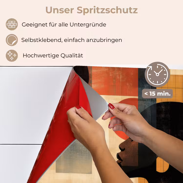 Zijaanzicht - Vrouw - Vormen keuken achterwand spatscherm klein -spatscherm_DE