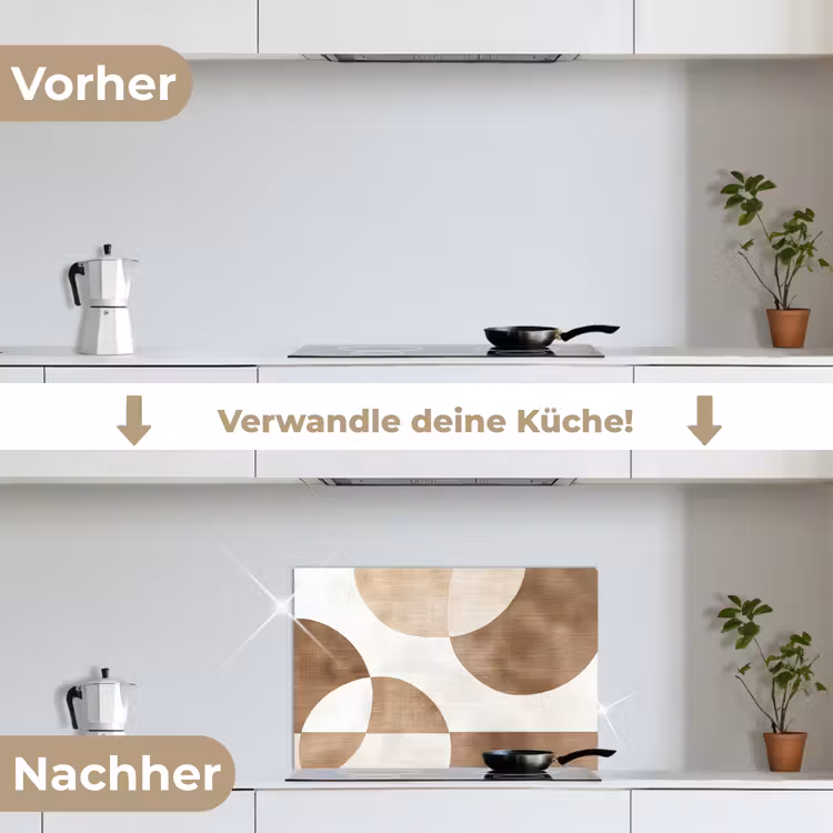 Snijdende cirkels - Overlappende vlakken keuken achterwand spatscherm klein -voor_na_DE