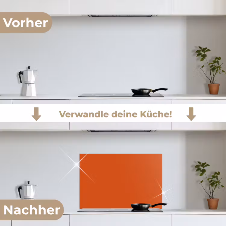 Sienna - Aarde - Kleuren - Effen keuken achterwand spatscherm klein 900 -voor_na_DE