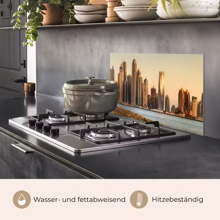 Skyline - Kanaal - Wolkenkrabbers keuken achterwand spatscherm klein -usp_DE
