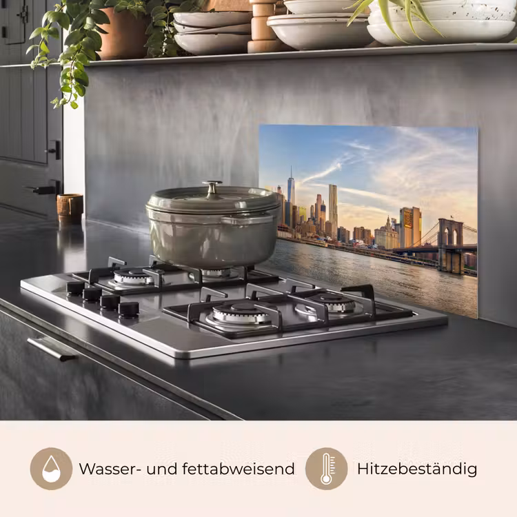Skyline - New York - Brug - Wolkenkrabbers keuken achterwand spatscherm klein -usp_DE