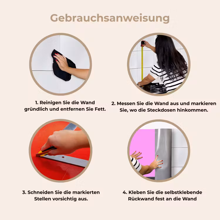 Soft - Lavender - Roze keuken achterwand 2 middel 871 -gebruiksaanwijzing_DE