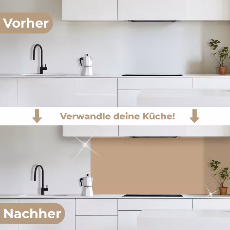 Soft - Taupe - Bruin keuken achterwand 2 middel 871 -voor-na_DE