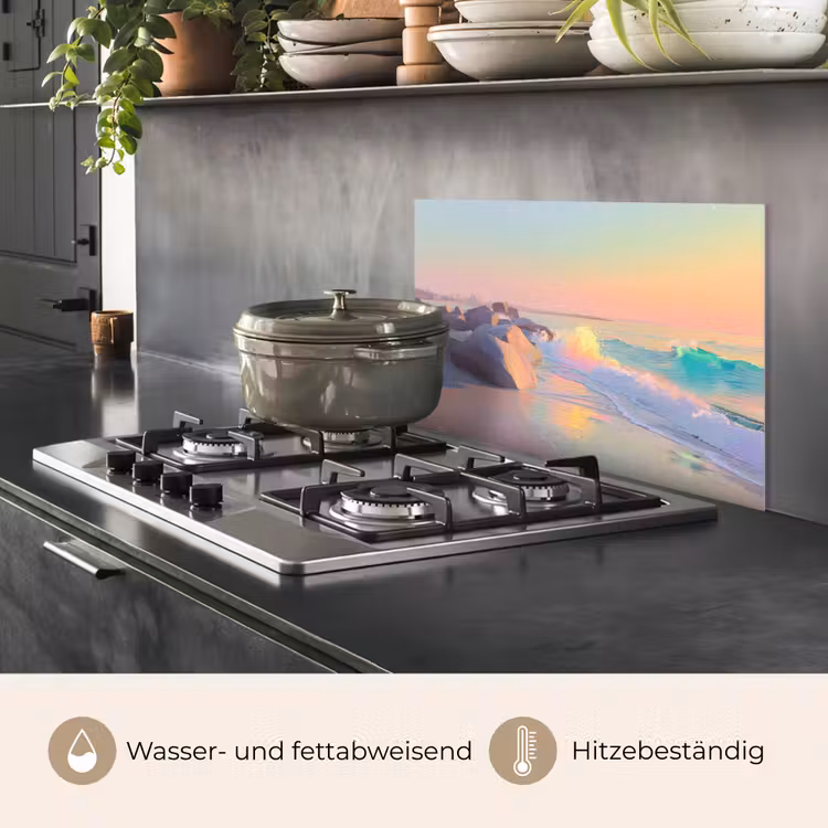 Zomerlicht - Strand - Fonkelende accenten keuken achterwand spatscherm klein -usp_DE