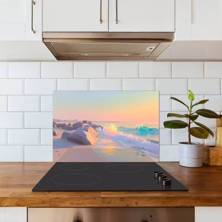Zomerlicht - Strand - Fonkelende accenten keuken achterwand spatscherm klein -sfeer2
