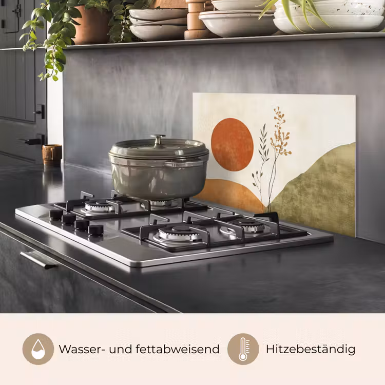 Zon - Abstract - Takken - Oranje keuken achterwand spatscherm klein -usp_DE