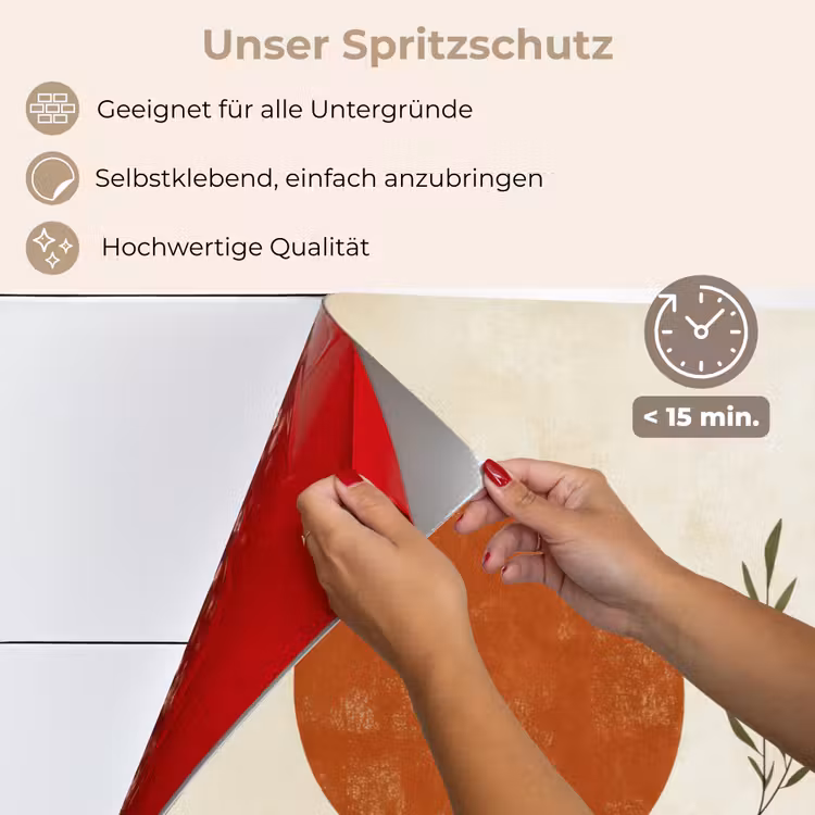 Zon - Abstract - Takken - Oranje keuken achterwand spatscherm klein -spatscherm_DE