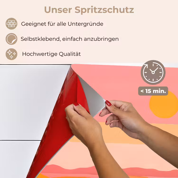 Zon - Abstract - Landschap - Oranje keuken achterwand spatscherm klein -spatscherm_DE