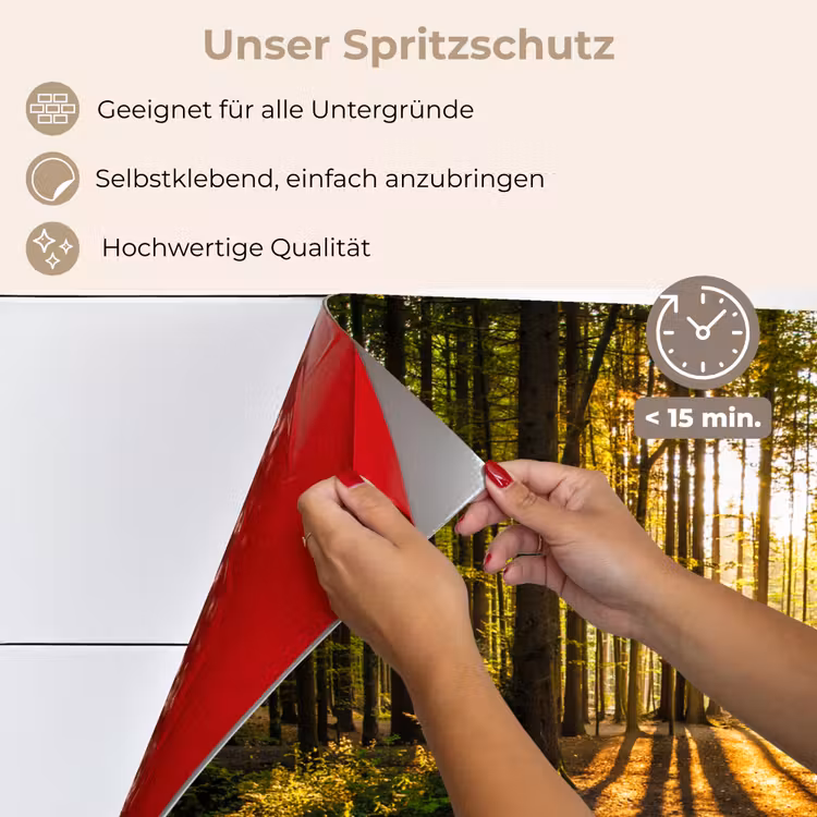 Zon - Bomen - Bos - Landschap - Natuur keuken achterwand spatscherm klein -spatscherm_DE