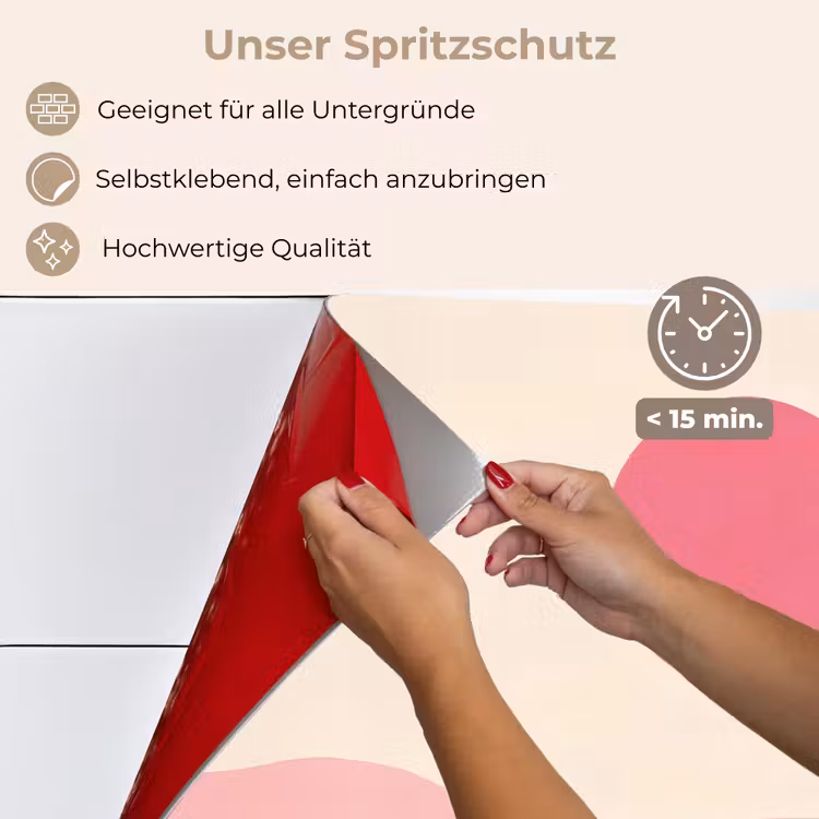 Zon - Heuvels - Abstract - Roze keuken achterwand spatscherm klein -spatscherm_DE