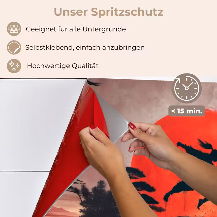 Zon - Krijger - Bomen - Bergen keuken achterwand spatscherm klein -spatscherm_DE