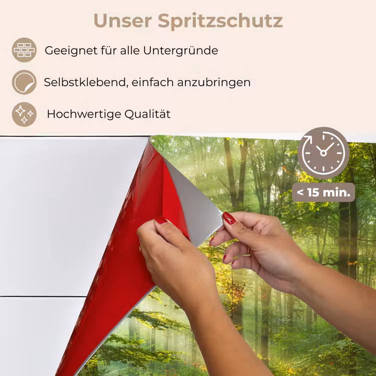 Zon - Bos - Bomen - Natuur - Herfst keuken achterwand spatscherm klein -spatscherm_DE