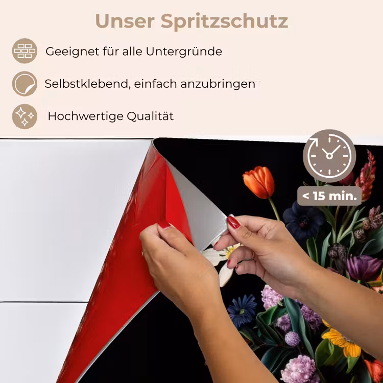 Zonnebloemen - Boeket - Kleurrijk keuken achterwand spatscherm klein -spatscherm_DE