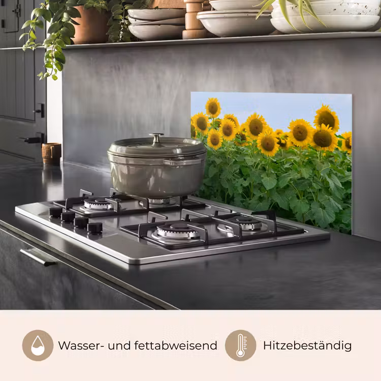 Zonnebloemen - Geel - Natuur keuken achterwand spatscherm klein -usp_DE