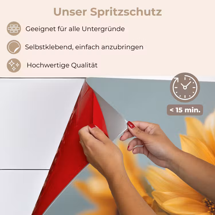 Zonnebloemen - Geel - Wazig keuken achterwand spatscherm klein -spatscherm_DE
