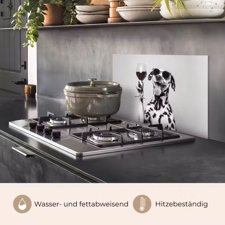 Zonnebril - Dalmatiër - Wijnglas - Tong keuken achterwand spatscherm klein -usp_DE
