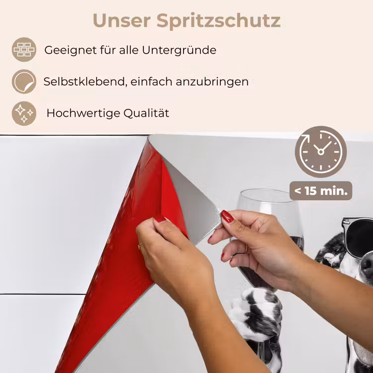Zonnebril - Dalmatiër - Wijnglas - Tong keuken achterwand spatscherm klein -spatscherm_DE