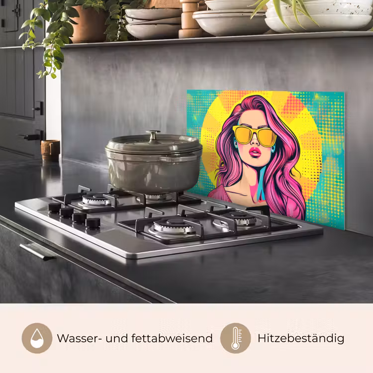 Zonnebril - Vrouw - Zonnig - Geel keuken achterwand spatscherm klein -usp_DE