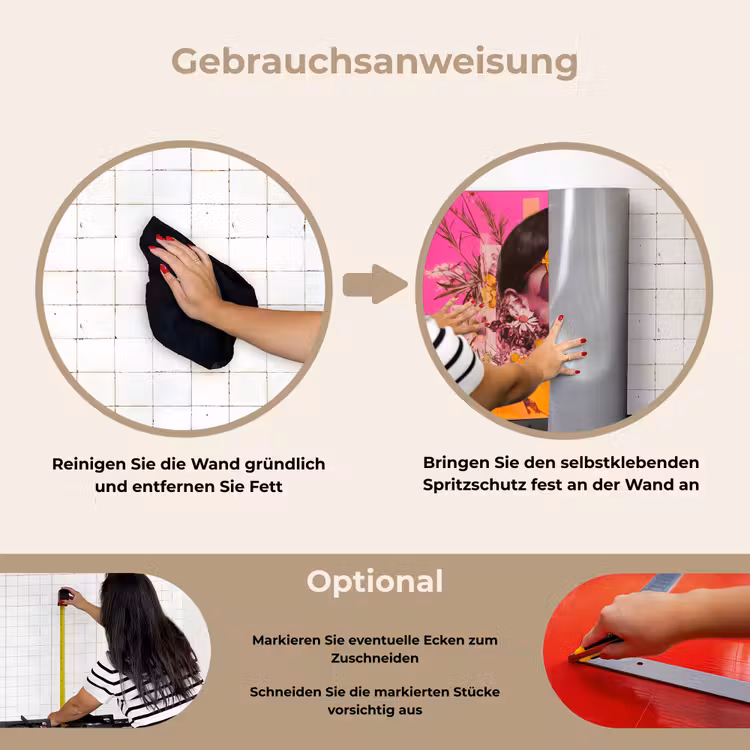 Zonnebril - Oranje - Vrouw - Planten keuken achterwand spatscherm klein -gebruiksaanwijzing_DE