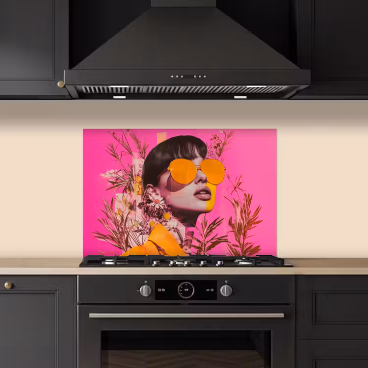 Zonnebril - Oranje - Vrouw - Planten keuken achterwand spatscherm klein -sfeer1