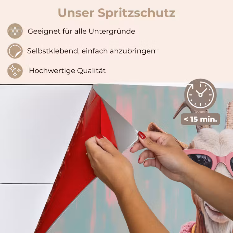 Zonnebril - Roze - Geit - Horen keuken achterwand spatscherm klein -spatscherm_DE