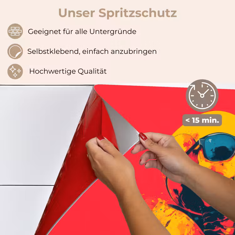 Zonnebril - Schedel - Jas - Rood keuken achterwand spatscherm klein -spatscherm_DE