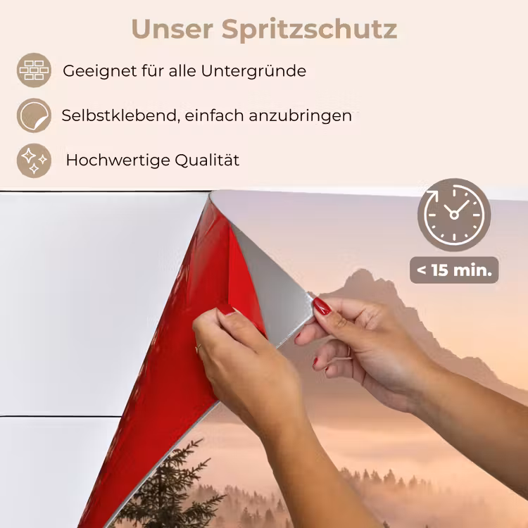 Zonlicht - Mist - Bergen - Bomen keuken achterwand spatscherm klein -spatscherm_DE