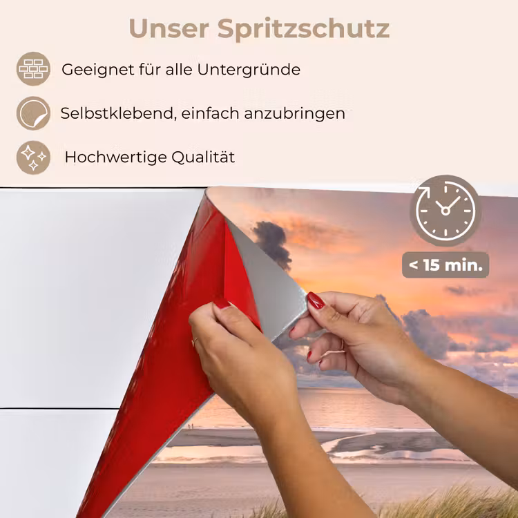 Zonsondergang - Duin - Strand - Planten - Zee keuken achterwand spatscherm klein -spatscherm_DE