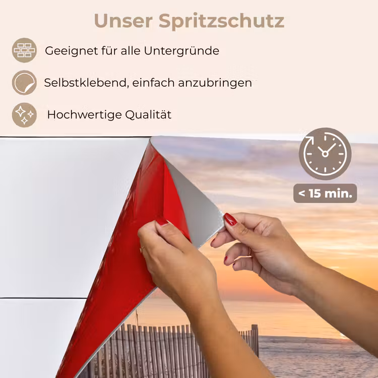 Zonsondergang - Strand - Zand keuken achterwand spatscherm klein -spatscherm_DE