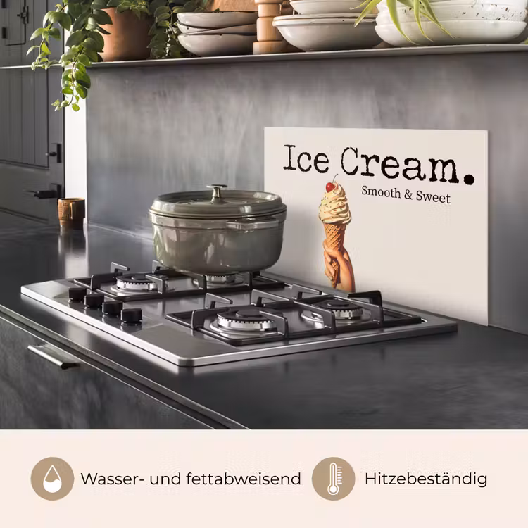 Ice cream - Softijs - Kleurrijk - Kers keuken achterwand spatscherm klein -usp_DE