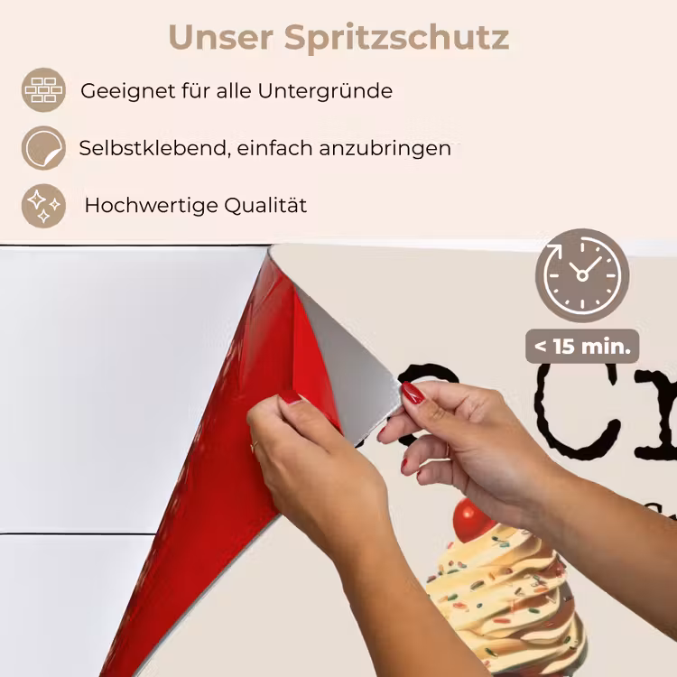 Ice cream - Softijs - Kleurrijk - Kers keuken achterwand spatscherm klein -spatscherm_DE