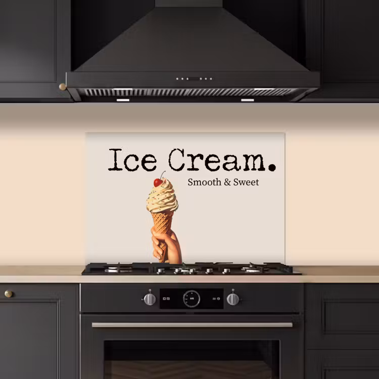 Ice cream - Softijs - Kleurrijk - Kers keuken achterwand spatscherm klein -sfeer1