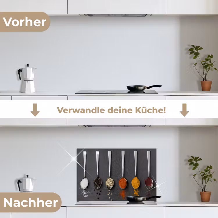 Spiegel van Smaken keuken achterwand spatscherm klein -voor_na_DE
