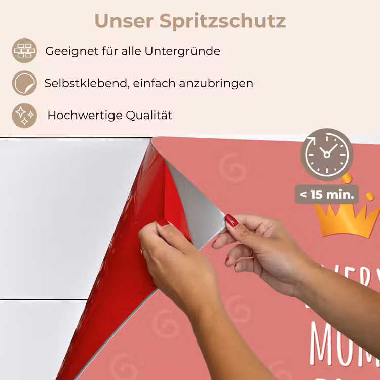 Spreuken - Every mom is a queen - Quotes - Mama keuken achterwand spatscherm klein -spatscherm_DE