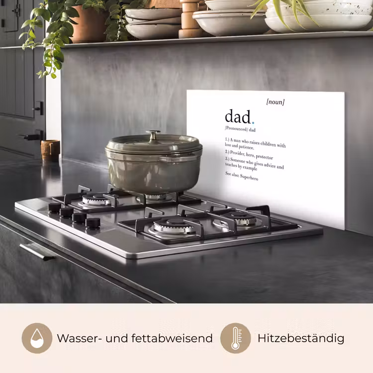 Spreuken - Papa definitie - Quotes - Dad keuken achterwand spatscherm klein -usp_DE