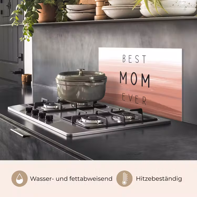 Spreuken - Quotes Best mom ever - Moederdag - Mama - Cadeau moederdag keuken achterwand spatscherm klein -usp_DE
