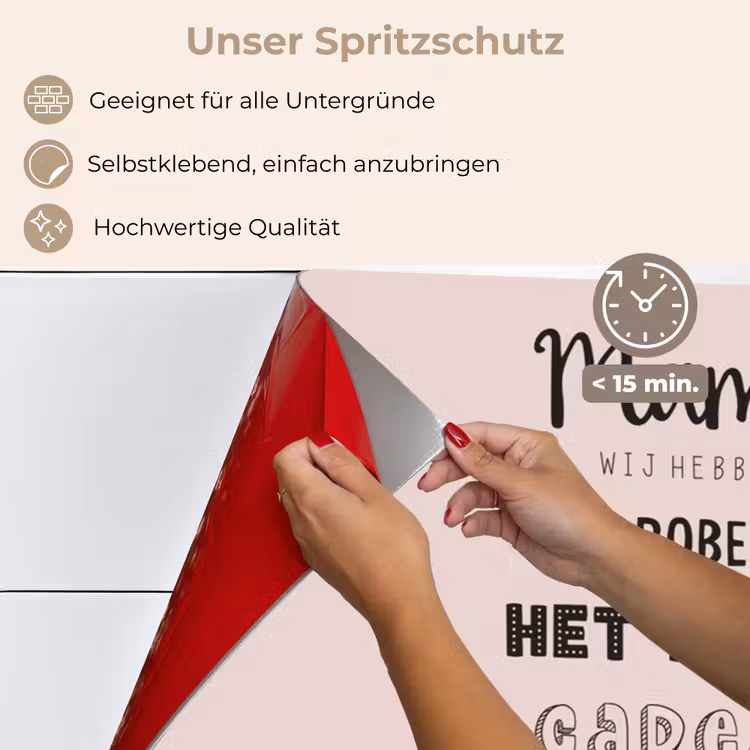 Spreuken - Quotes Mama Je Hebt Ons Al - Moederdag cadeau voor mama - Roze keuken achterwand spatscherm klein -spatscherm_DE