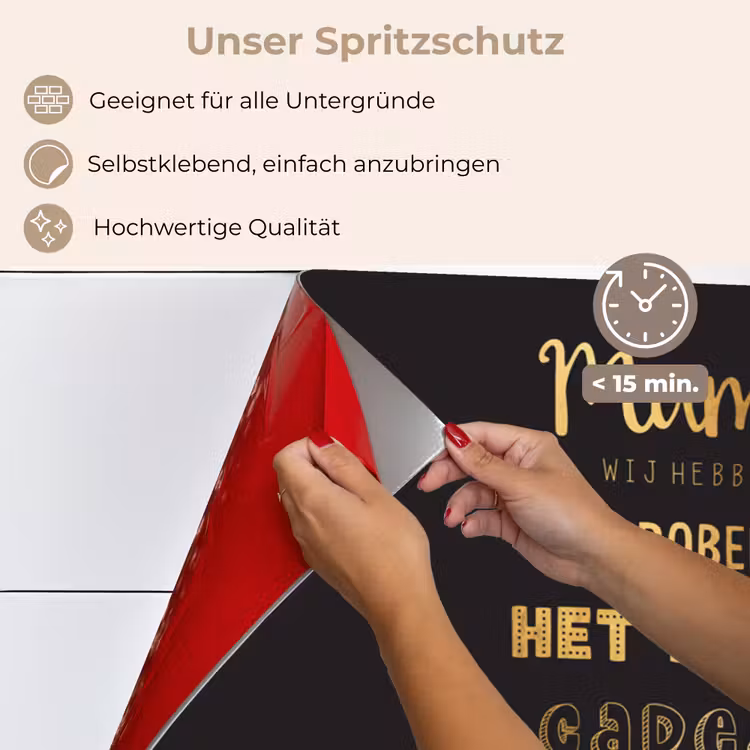 Spreuken - Quotes Mama Je Hebt Ons Al - Moeder - Moederdag cadeau voor mama - Goud keuken achterwand spatscherm klein -spatscherm_DE