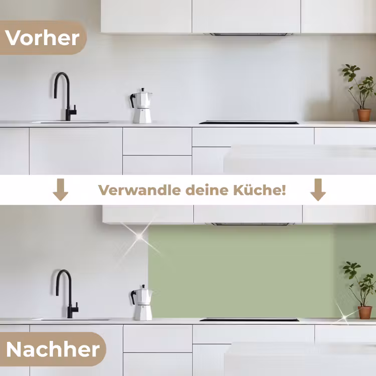 Spring - Sprint - Groen keuken achterwand 2 middel 871 -voor-na_DE