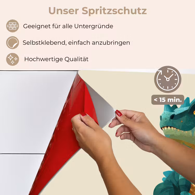 Stekels - Dino - Blauw - Gespierd keuken achterwand spatscherm klein -spatscherm_DE