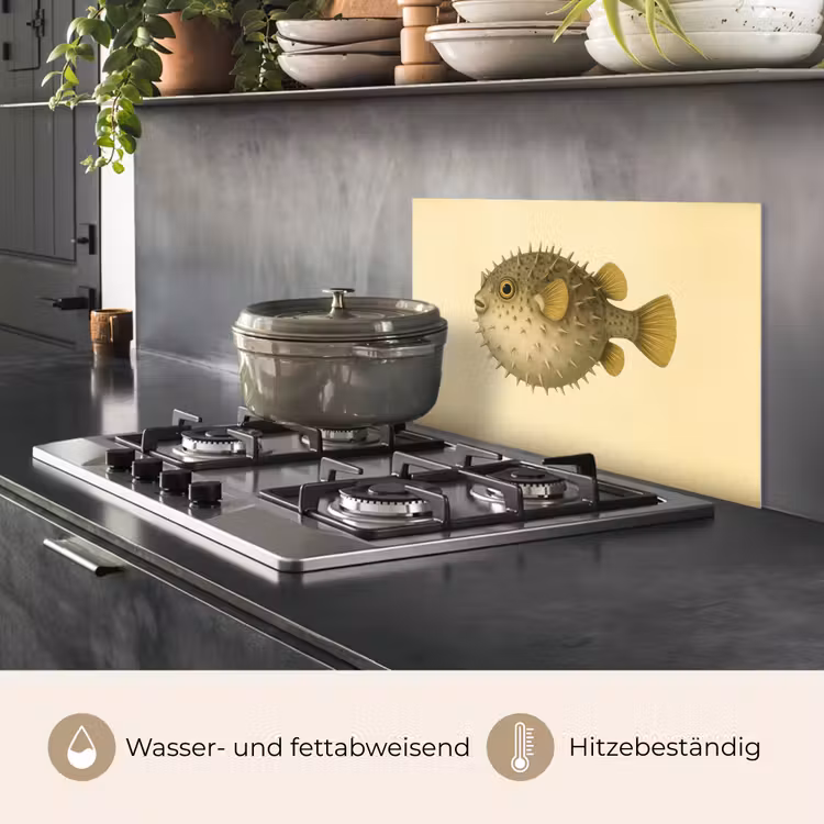 Stekels - Vis - Opgeblazen - Bruin keuken achterwand spatscherm klein -usp_DE