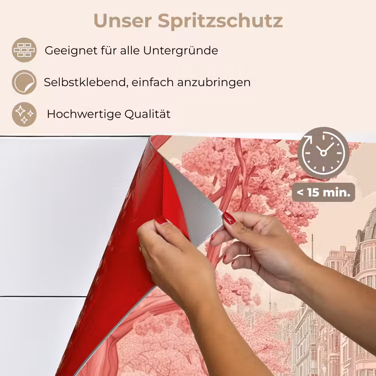 City - Car - Pink keuken achterwand spatscherm klein -spatscherm_DE